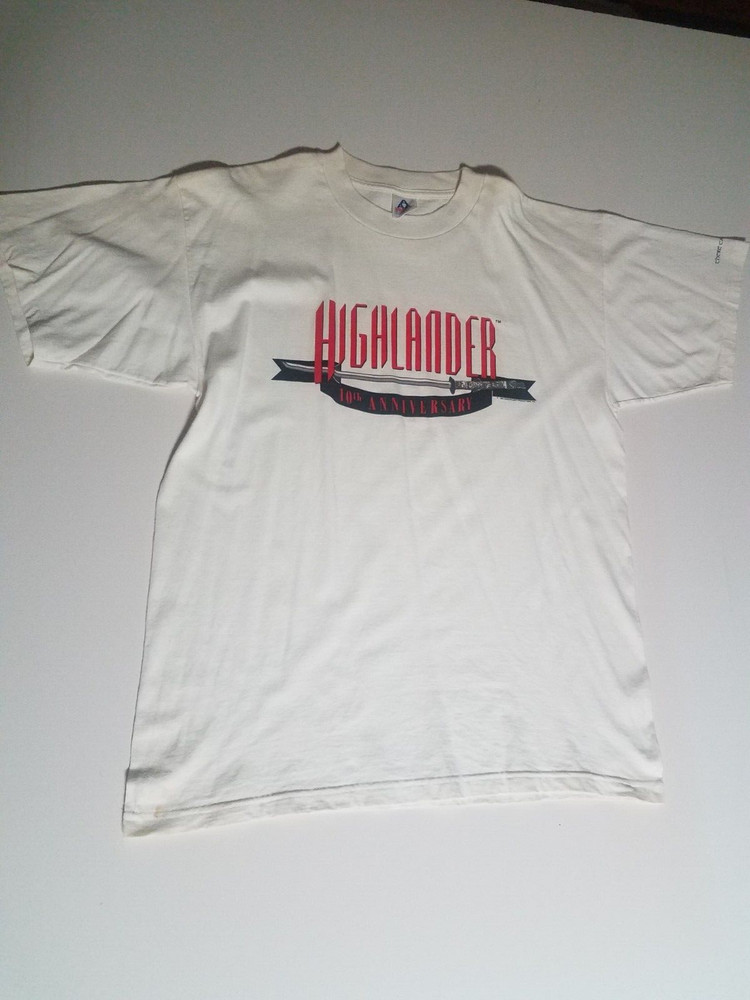 10th Anniversary Vintage 90’s Highlander T Shirt Size XL There can be only one