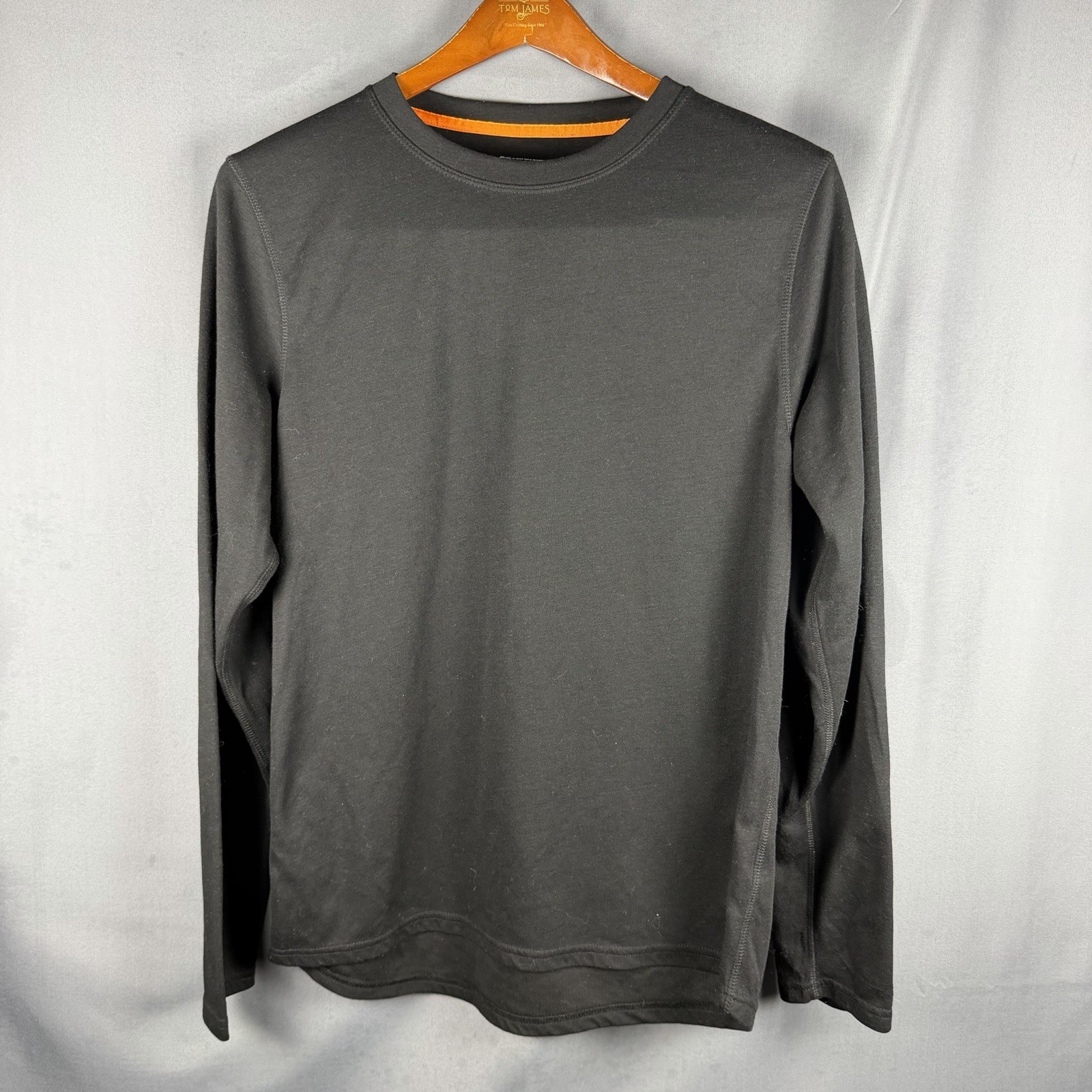 Omni Wool Base Layer Shirt Mens XL Black Wool Blend Crew Neck Long Sleeve Camp gallery