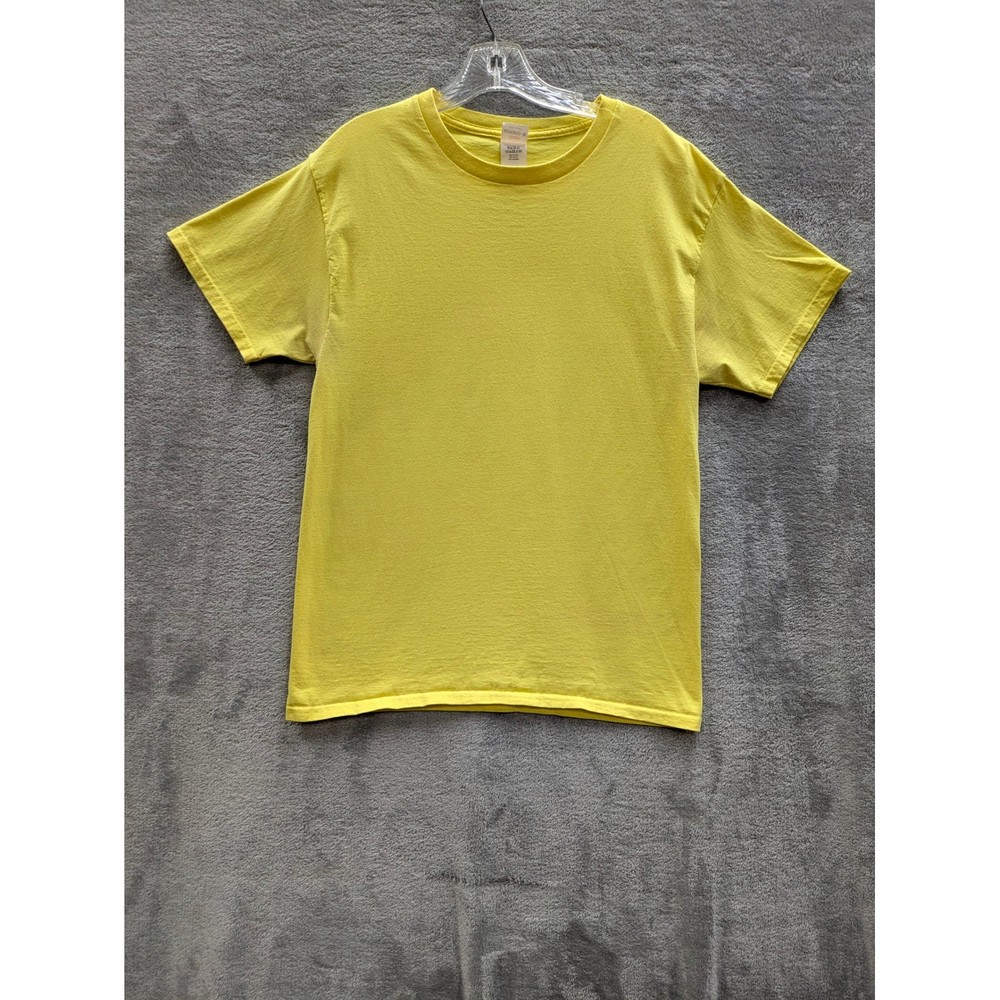 Bright Yellow Basic TShirt Mens Medium 100 Cotton Tee Everyday Essential Casual