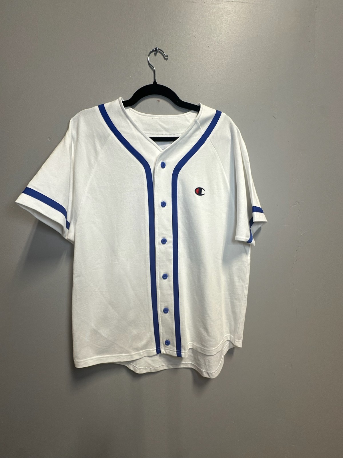 [CLOTHING SAMPLE]Men's Champion ButtonUp Tee White Size: Medium New Without Tags gallery