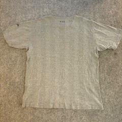 Chaps Denim Gray V-Neck Ribbed Short Sleeve T-Shirt Cotton Solid Adult Large