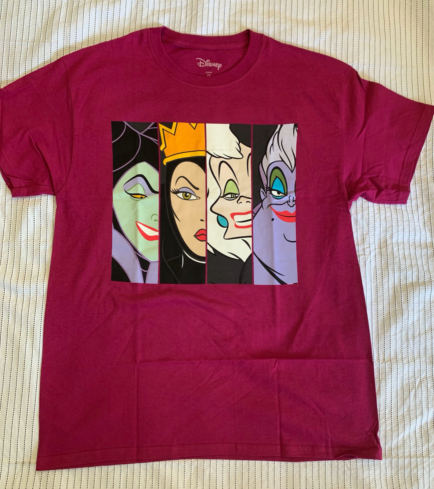 Disney Villains Graphic Design Tee Shirt New