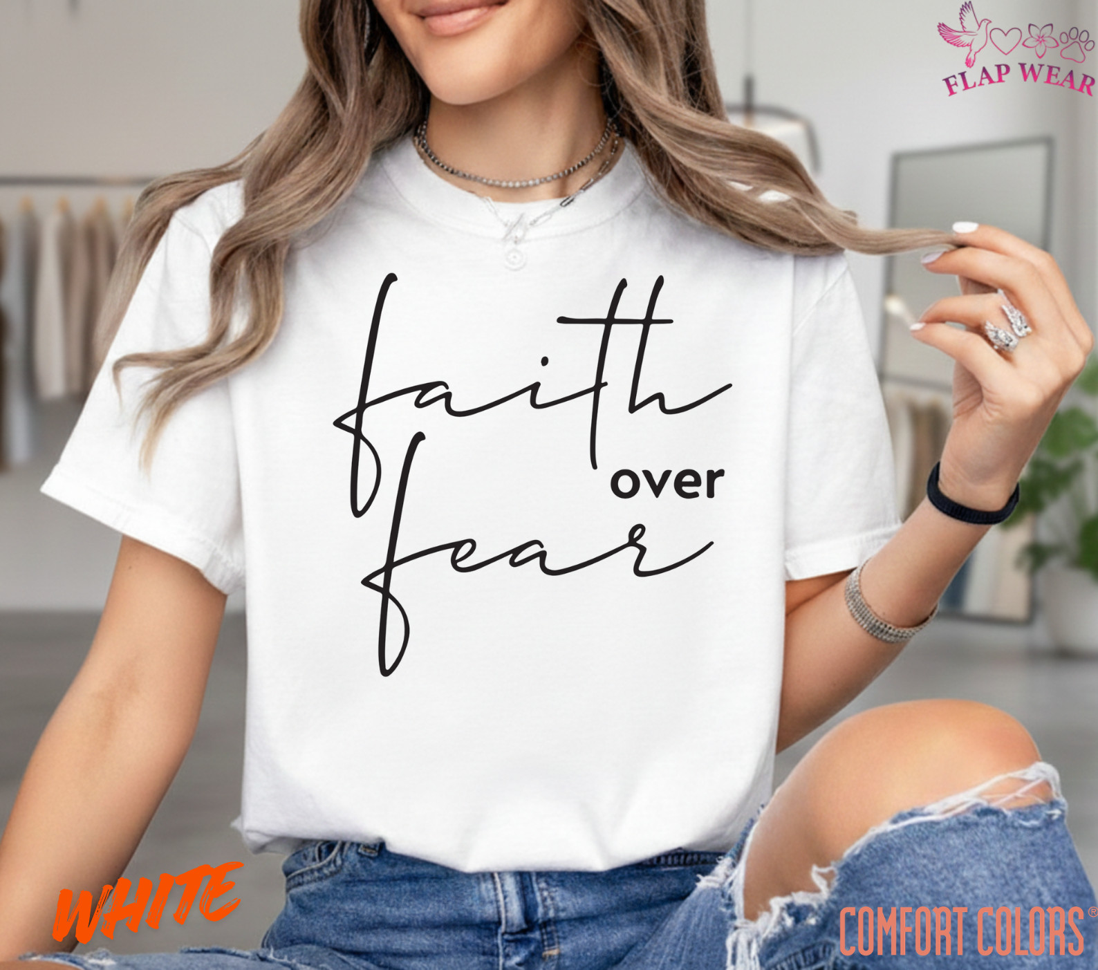 Unisex Faith Over Fear Christian T-Shirt, Men T shirt,Women T shirt Gift gallery