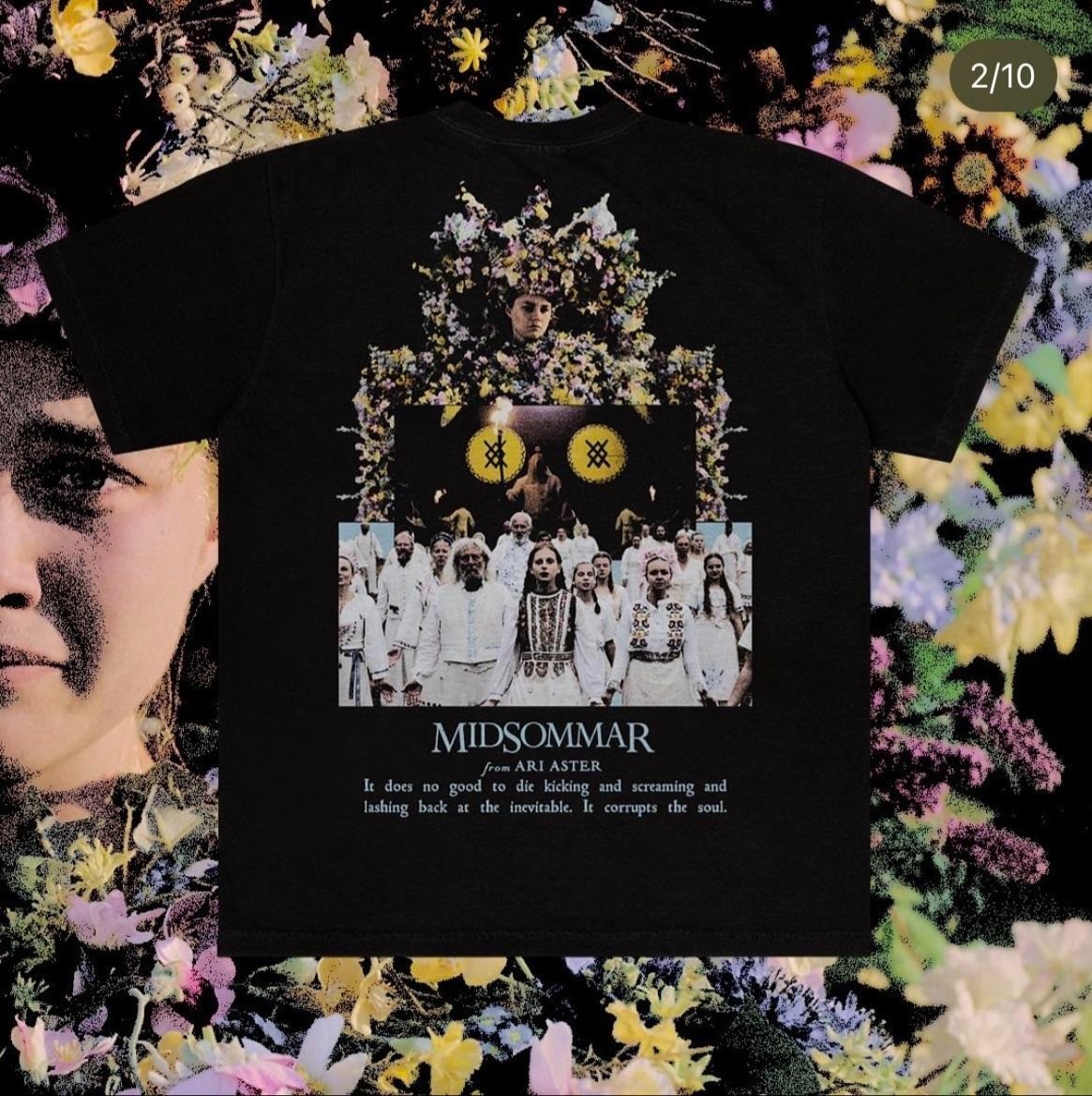Midsommar gothic horror movie Back Print Tee Unisex Short Sleeve Shirt S-5XL gallery
