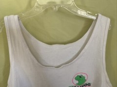 Vintage Single Stitch Bullfrog Basketball Graphic Tank Top Shirt Size Measured