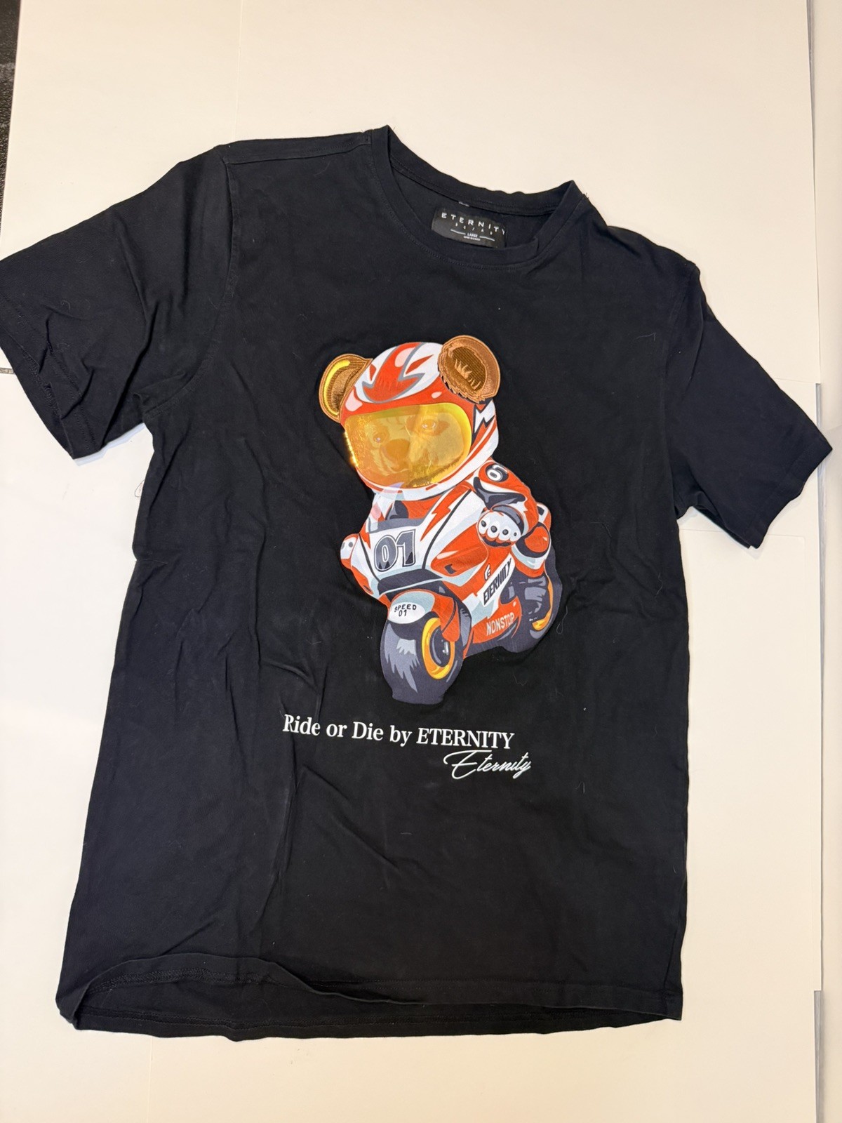 Eternity BC / AD Ride or Die Black Crew neck Tee Large