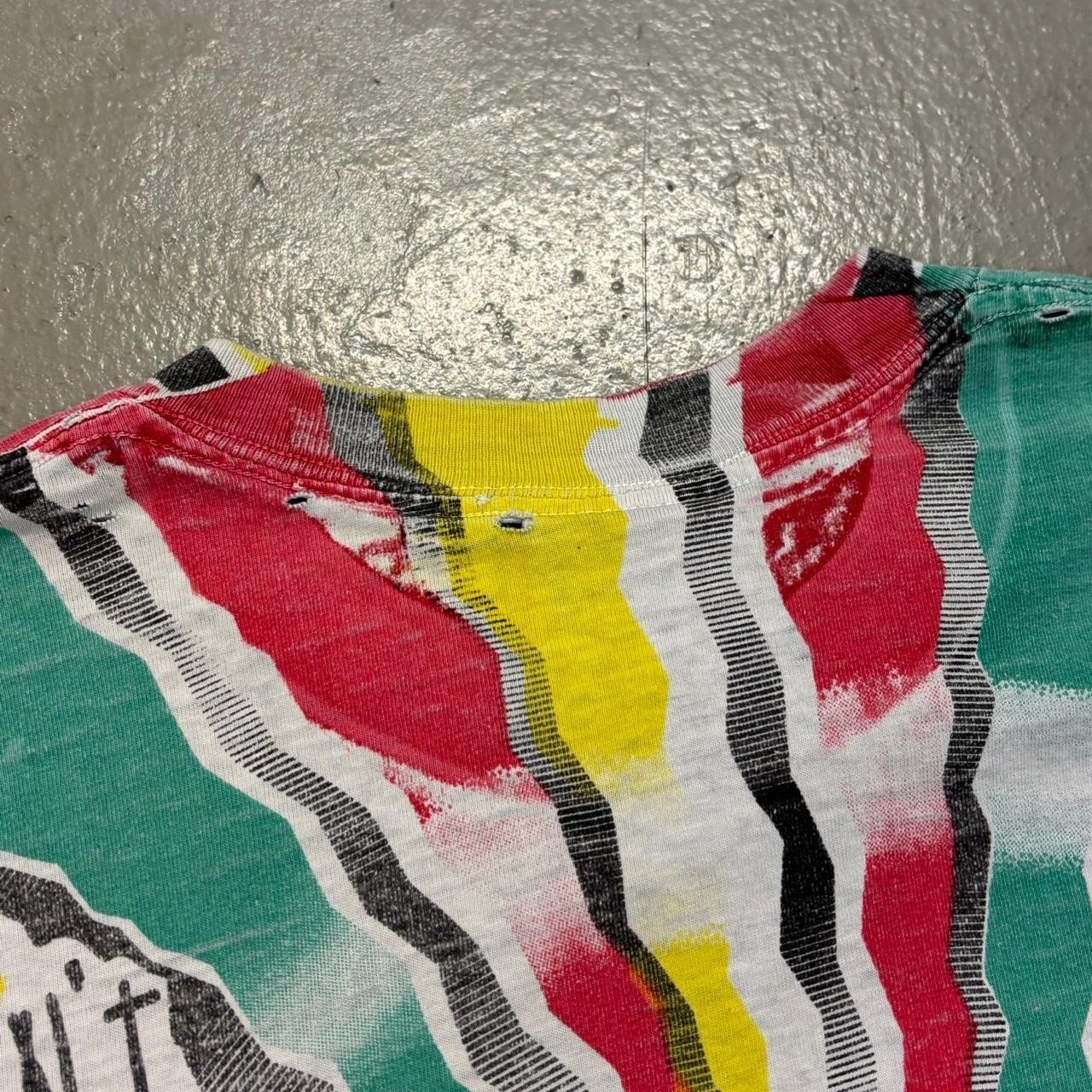 Vintage Bob Marley AOP Positive Vibration Shirt XL Stussy Made In Usa Tie Dye gallery