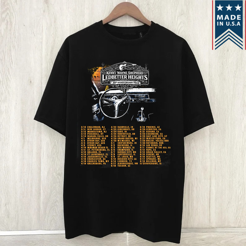 The Ledbetter Heights 30th Anniversary Tour Kenny Wayne Shepherd T Shirt S-5XL