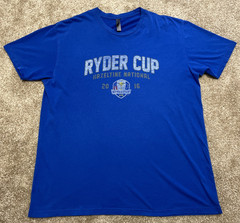 Ryder Cup Shirt Mens XL Extra Large Blue Hazeltine 2016 PGA Golf Tour USA Europe
