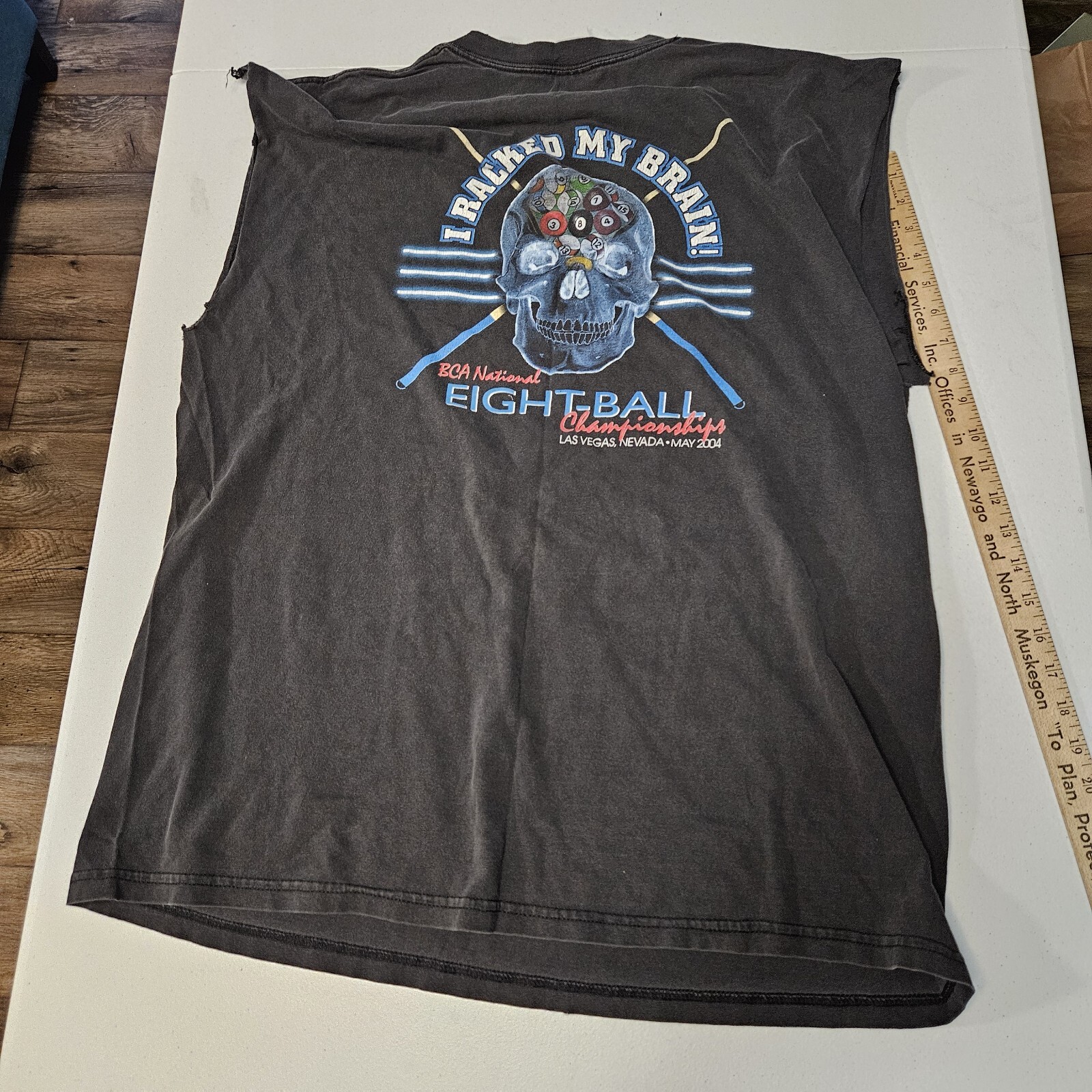 BCA National Eight Ball Championship 2004 T Shirt Size XL Cut Sleeves Tank Top