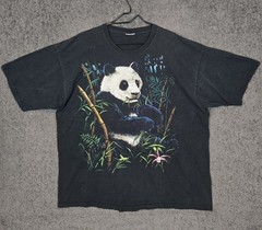 Vintage Liquid Blue Panda Shirt Men’s 2XL Double Side AOP Panda Bear 1999 1990s