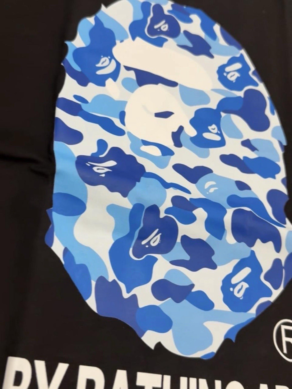 A Bathing Ape BAPE Men's Black Graphic Logo Crew Neck T-Shirt Size M gallery