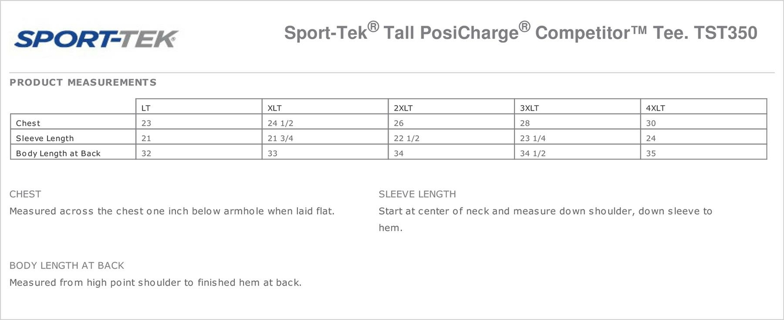 Sport Tek Men's Dri-Fit PosiCharge Workout S-4XL Big Tall T-Shirt M-TST350 gallery