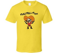 Pistol Pete Pizza Graphic Tee Mens Vintage Retro Cotton T-Shirt