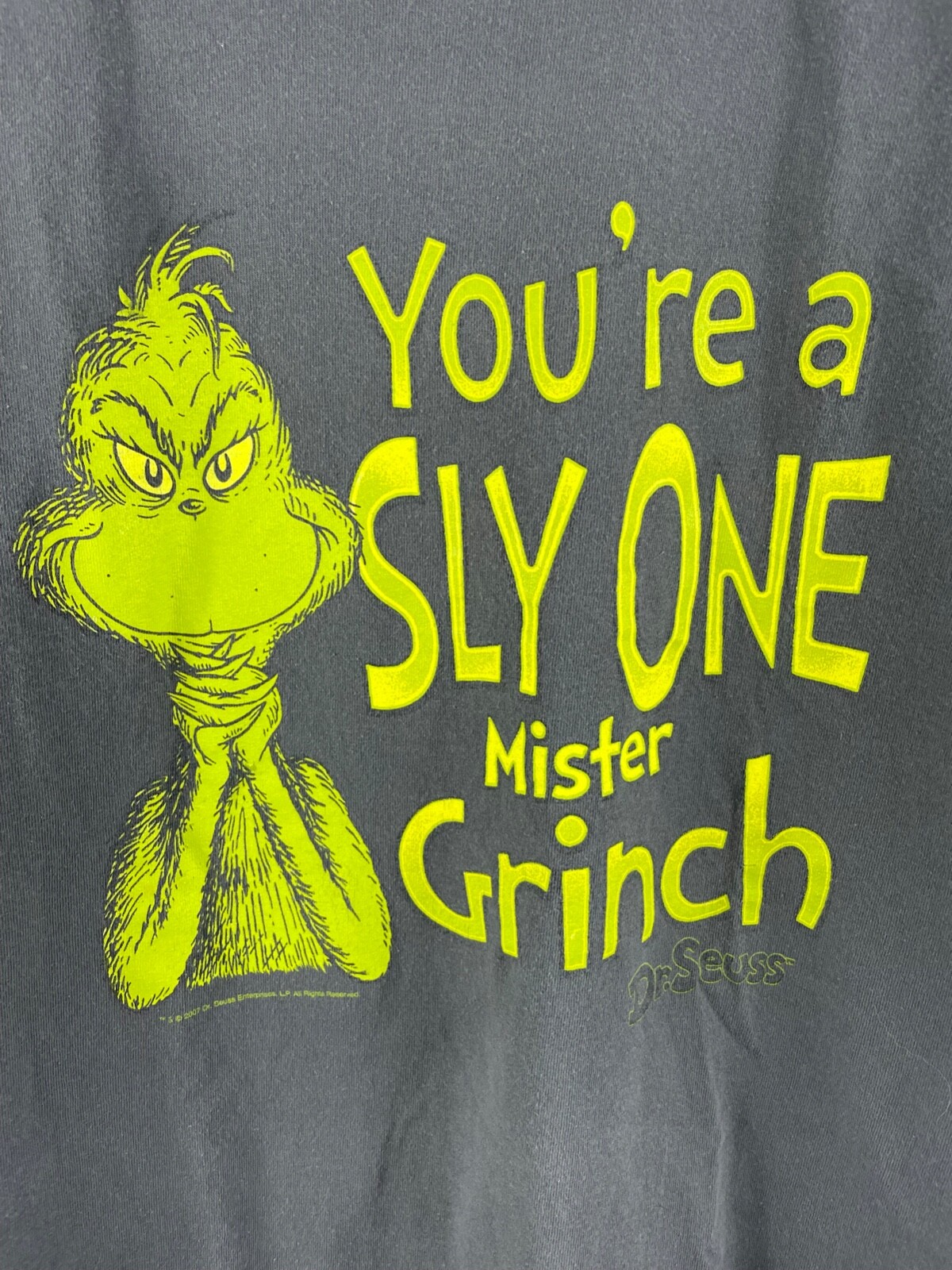 2007 You’re A Sly One Mister Grinch Tee Men’s Size Large Graphic Shirt Dr. Seuss gallery