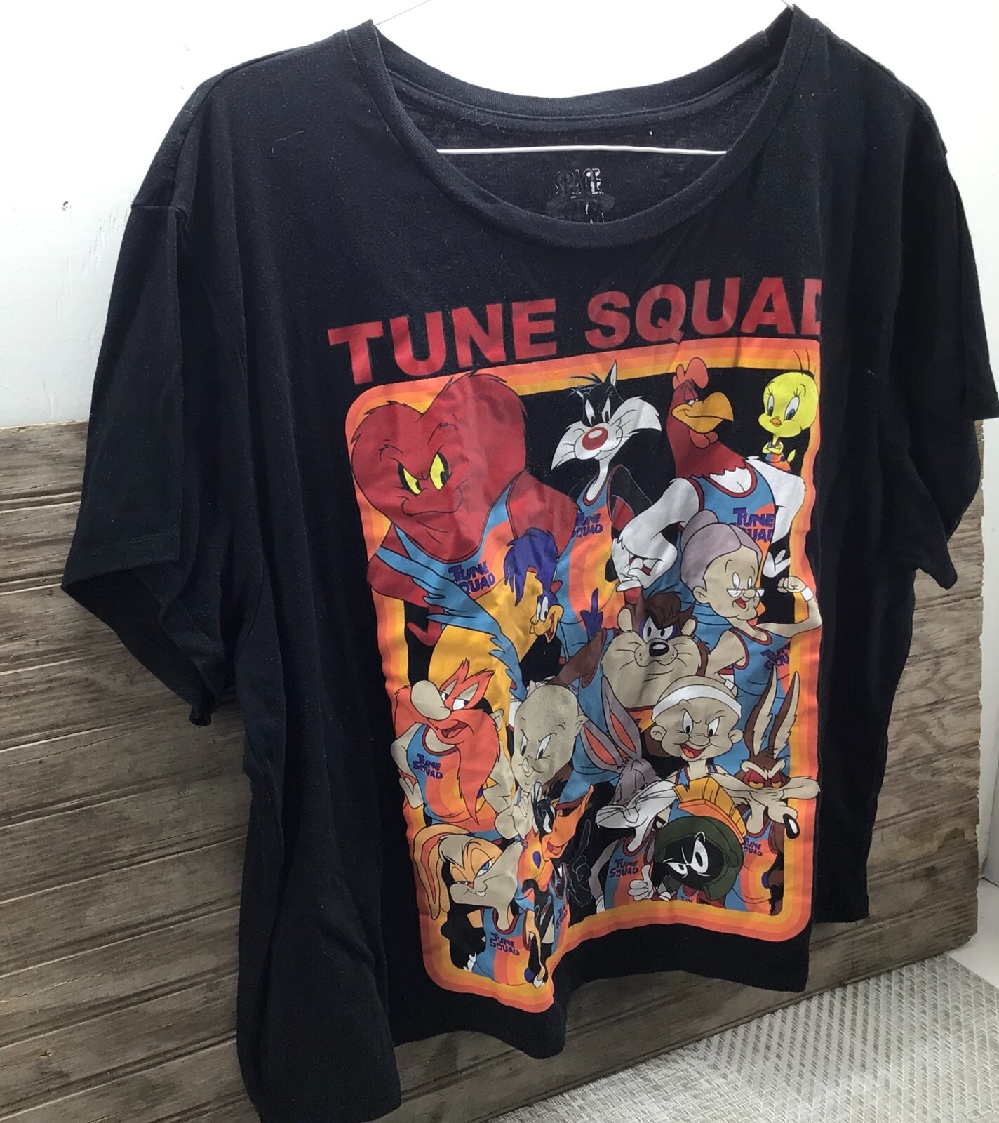 Space Jam A New Legacy Black T-Shirt Tune Squad 2X Short 23" Long gallery