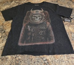 $78…Mod Cult “Astronaut” size XL Distressed Heavyweight T-shirt Black.