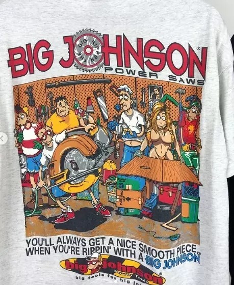 Big Johnson Funny Tee short sleeve ash color shirt Men Women S-5XL gallery