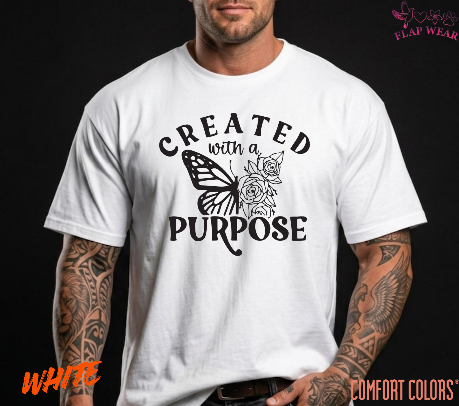 Unisex Created With A Purpose T-Shirt, Men T shirt,Women T shirt Gift Christian gallery