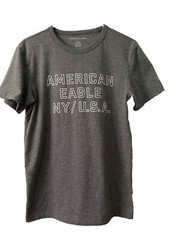 AMERICAN EAGLE. MEN’S Tshirt SMALL Gray Standard Fit NY/USALogo