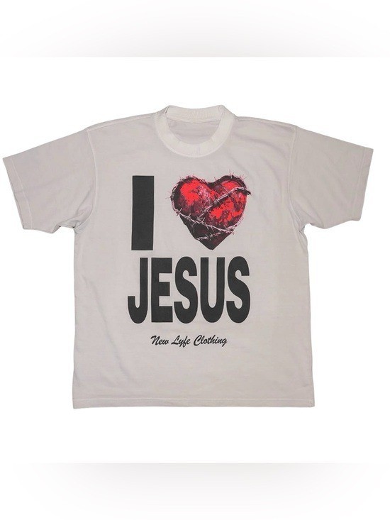 NEW I Heart Jesus T-shirt by New Lyfe Clothing Size Large NWT 100% Combed Cotton gallery