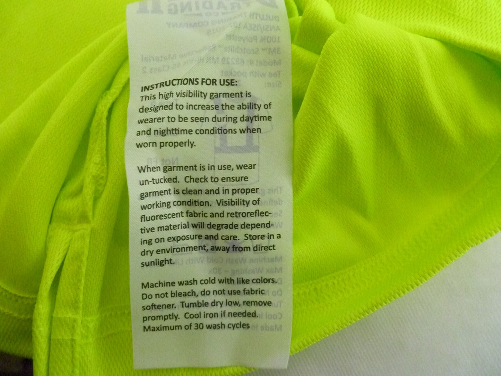 NEW Men's Duluth Trading Co Hi Vis Tee Shirt- Safety Green, 2XL gallery