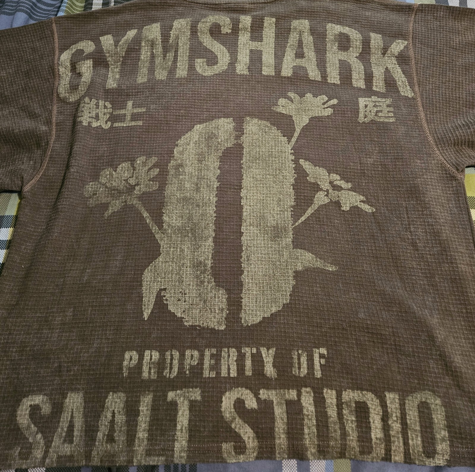 Gymshark x Saalt Studios Mens Strength Green Boxy Fit Long Cropped T-Shirt Large