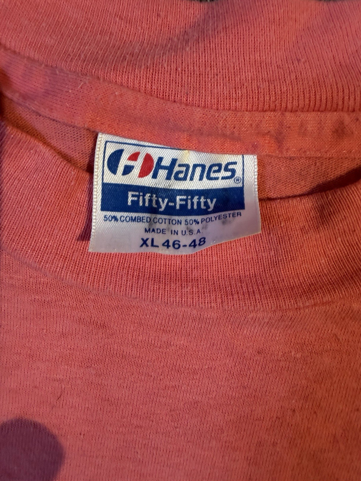 Hanes Fifty-Fifty Mens XL Pink Kauai Sailboat Graphic Crew Neck Short Sleeve Tee gallery