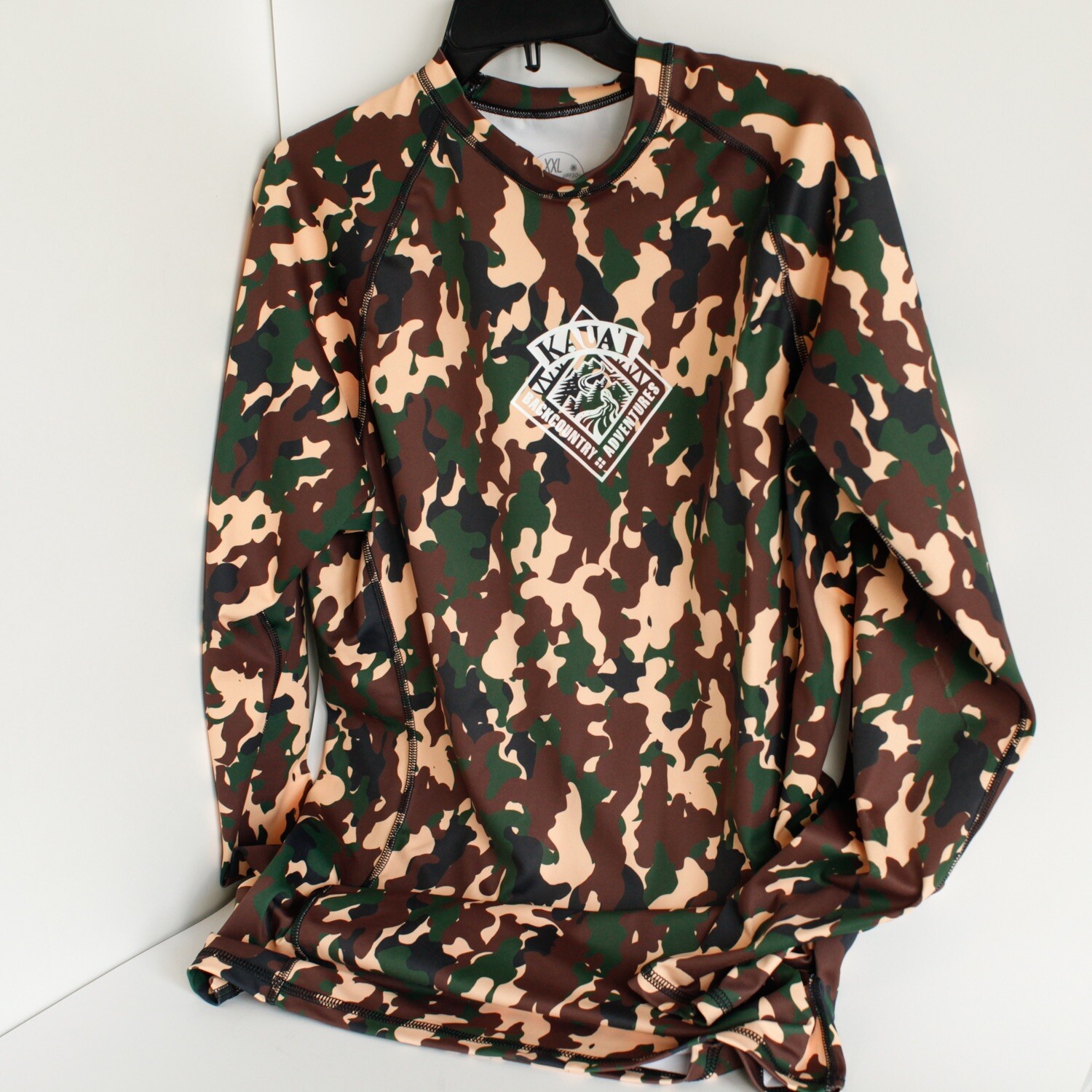 UPF50+ Men's Sun Protection Long Sleeve Quick Drying Camouflage Print XXL gallery