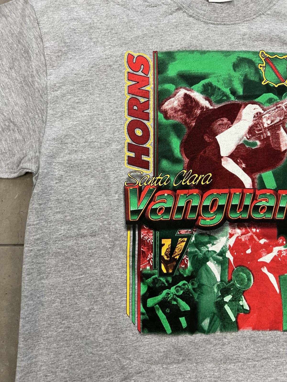Vintage 90s Santa Clara Vanguard Drum And Bugle Corps Gray Graphic Tee Shirt L gallery