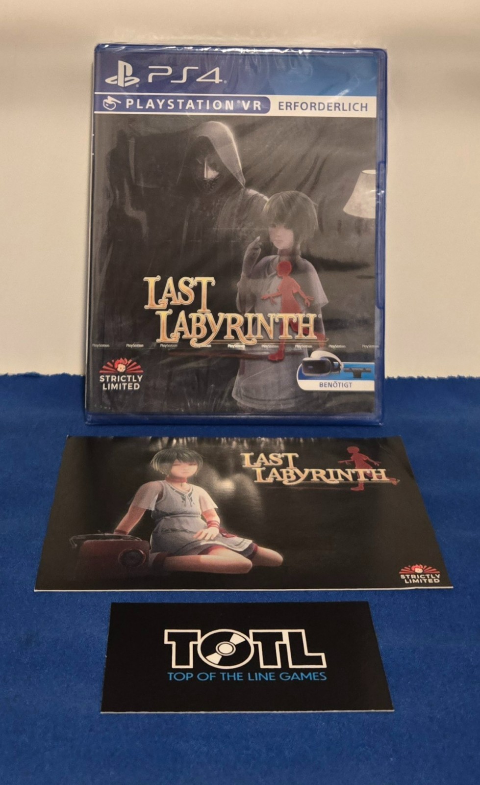 Last Labyrinth (PS4) (Playstation VR) (Sealed game and loose postcard)