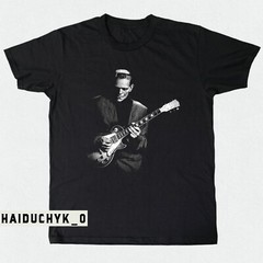 Frankenstein Playing Guitar Unisex Black T-shirt Size S-5XL