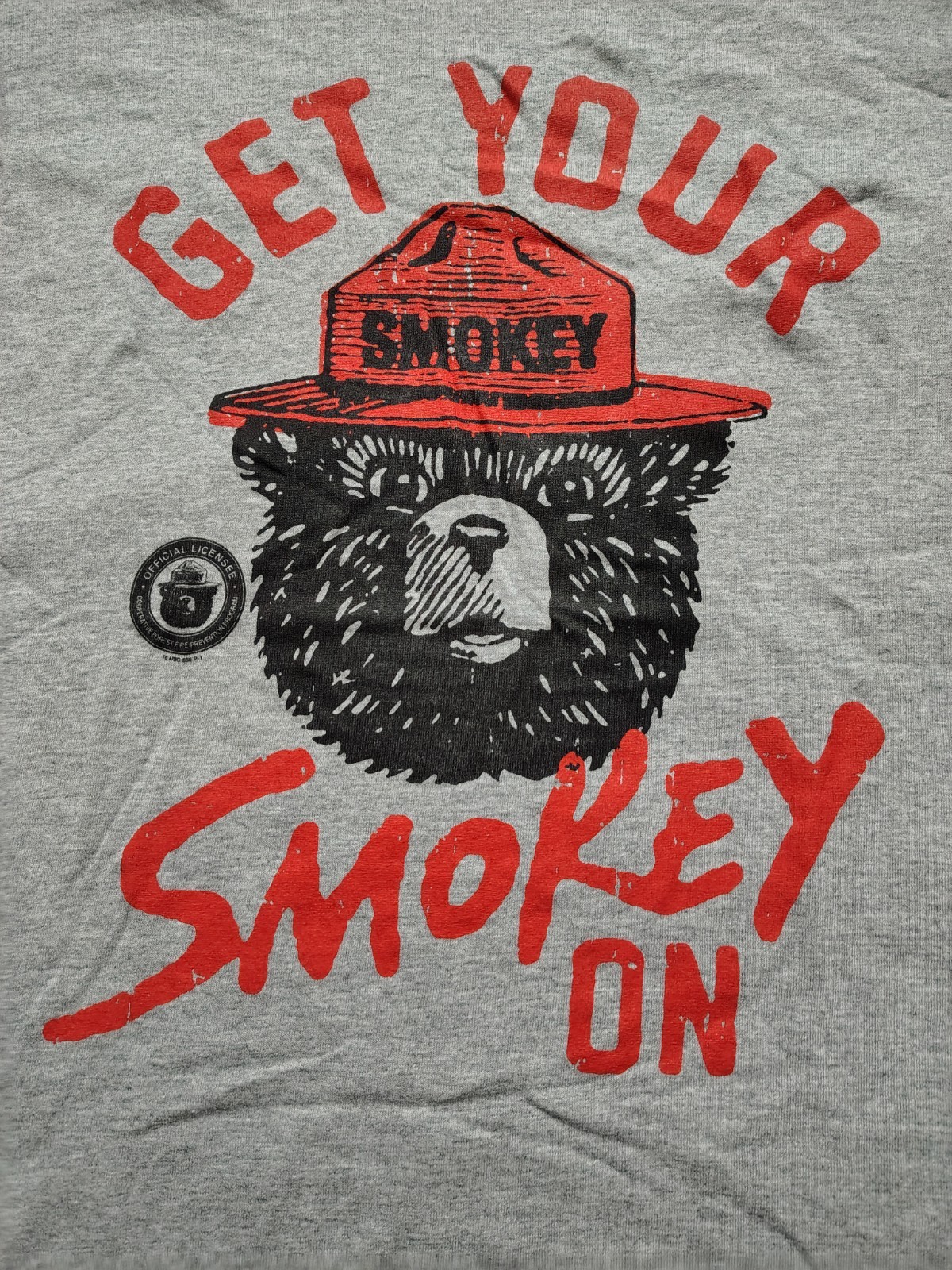 Tee Luv Smokey Bear "Get Your Smokey On" Forest Fire Prevention Mascot Shirt gallery
