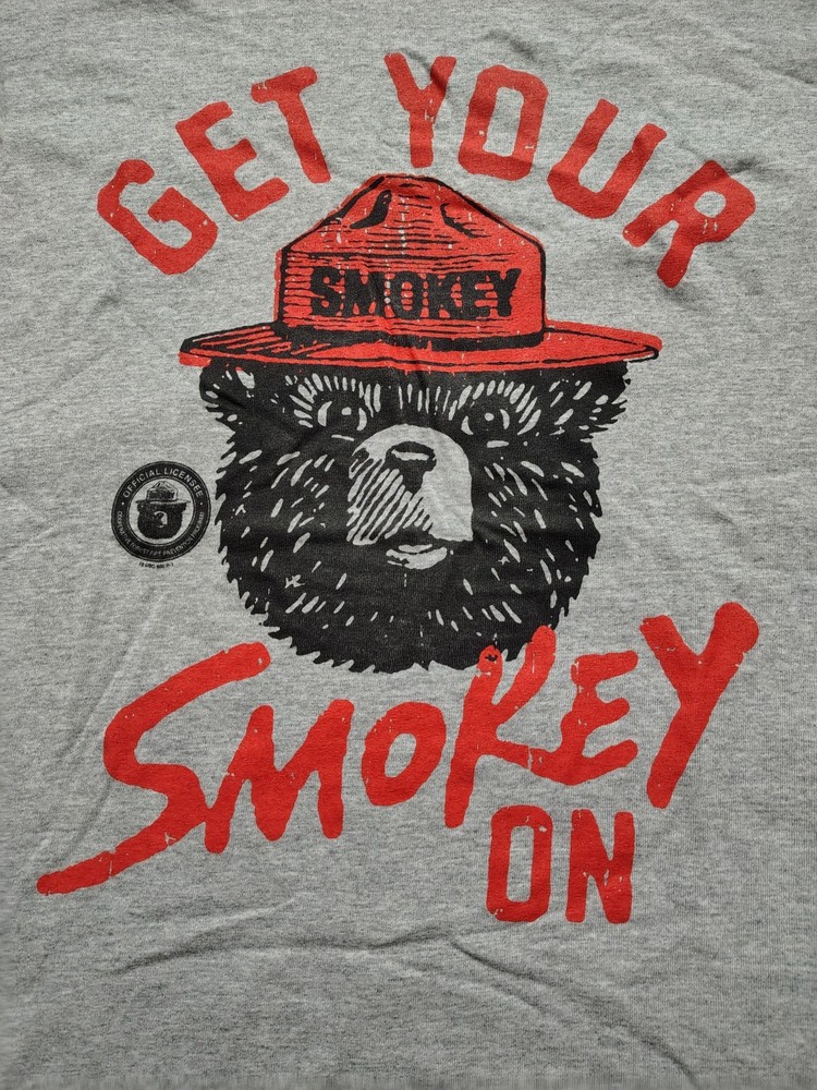 Tee Luv Smokey Bear “Get Your Smokey On” Forest Fire Prevention Mascot Shirt