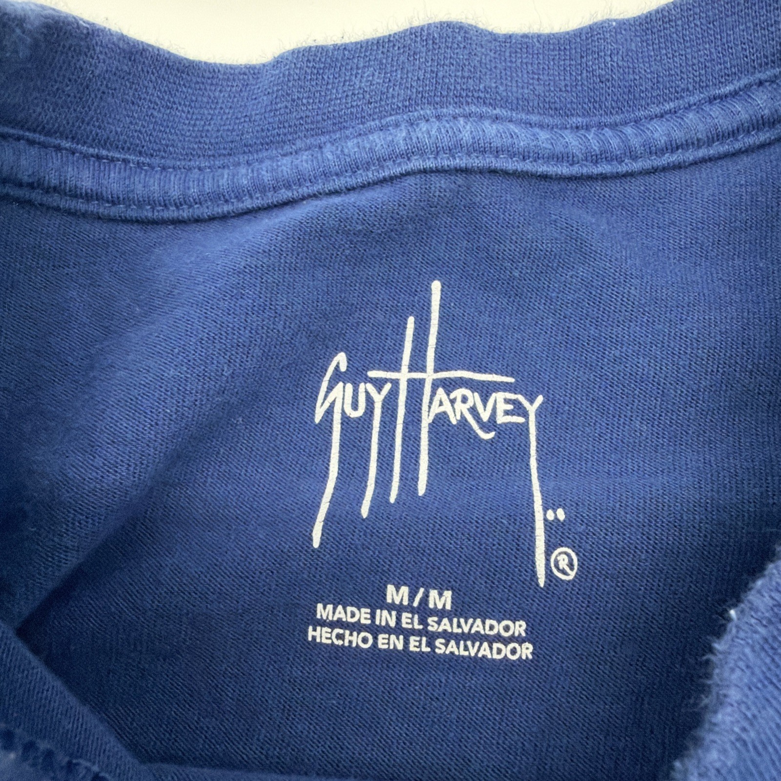 Guy Harvey T-shirt Men M Blue Graphic Print Logo .#43989 gallery