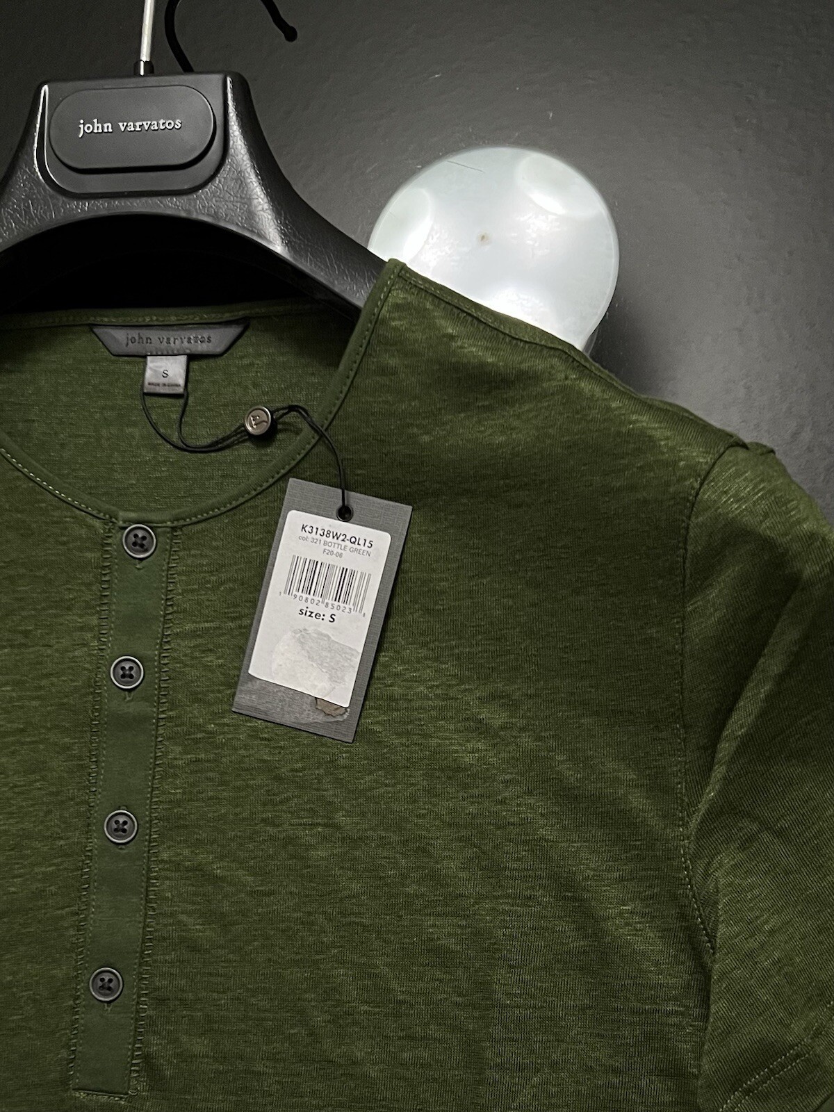 John Varvatos Collection Luxury Henley - Mercerized Linen - Raw Edges - Vtg 2020 gallery