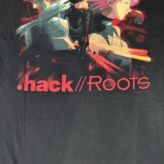 Vintage Y2K Hack Roots T-Shirt AAA Size XL Anime Comic Manga Bandai Promo Tee