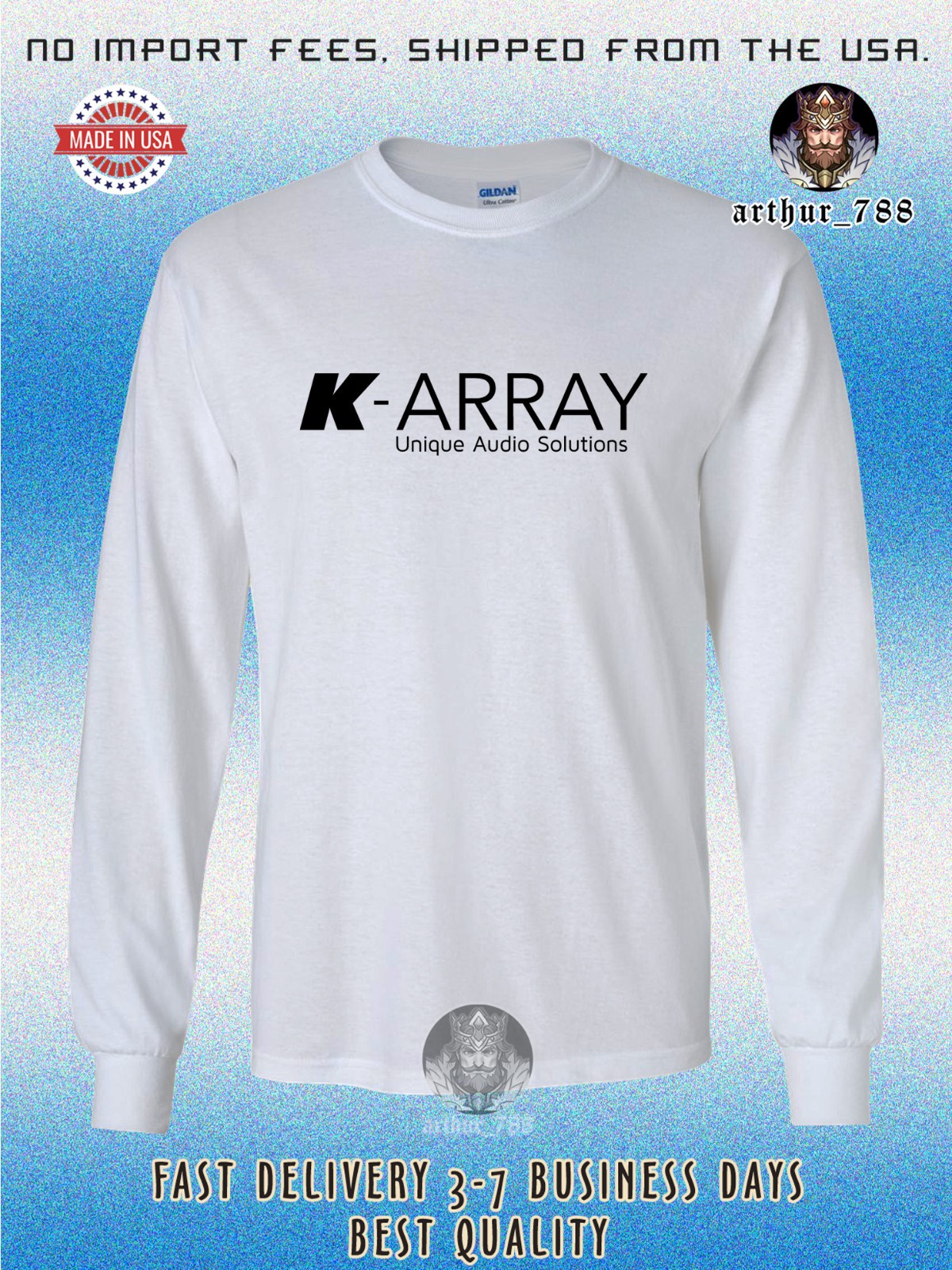 K-ARRAY Audio Logo Men's Long Sleeve T-Shirt American Size T-Shirt gallery