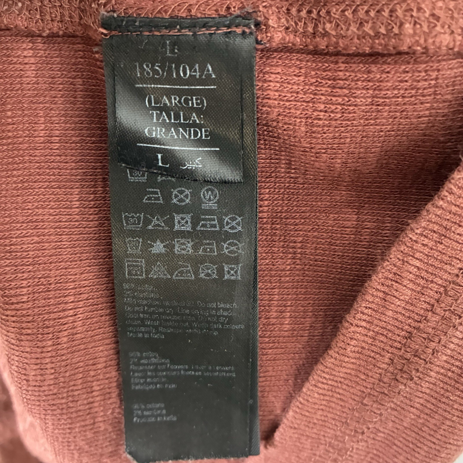 AllSaints ESUM T-Shirt Mens Large Brown Woven Cotton Short Sleeve Crew gallery