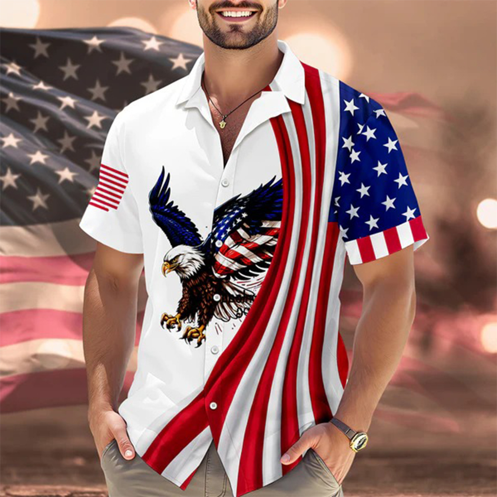 America 250th Anniversary Hawaiian Shirt, 250 Years Of Freedom Button Shirt gallery