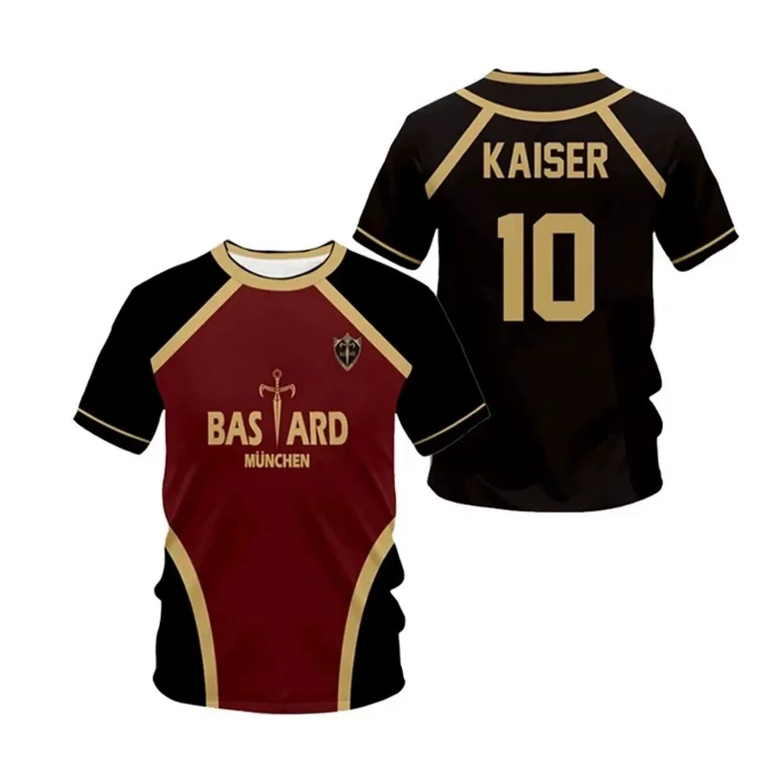 Blue Lock Anime Jersey Futsal Replica Bastard Munich 3D Sports T-Shirt gallery