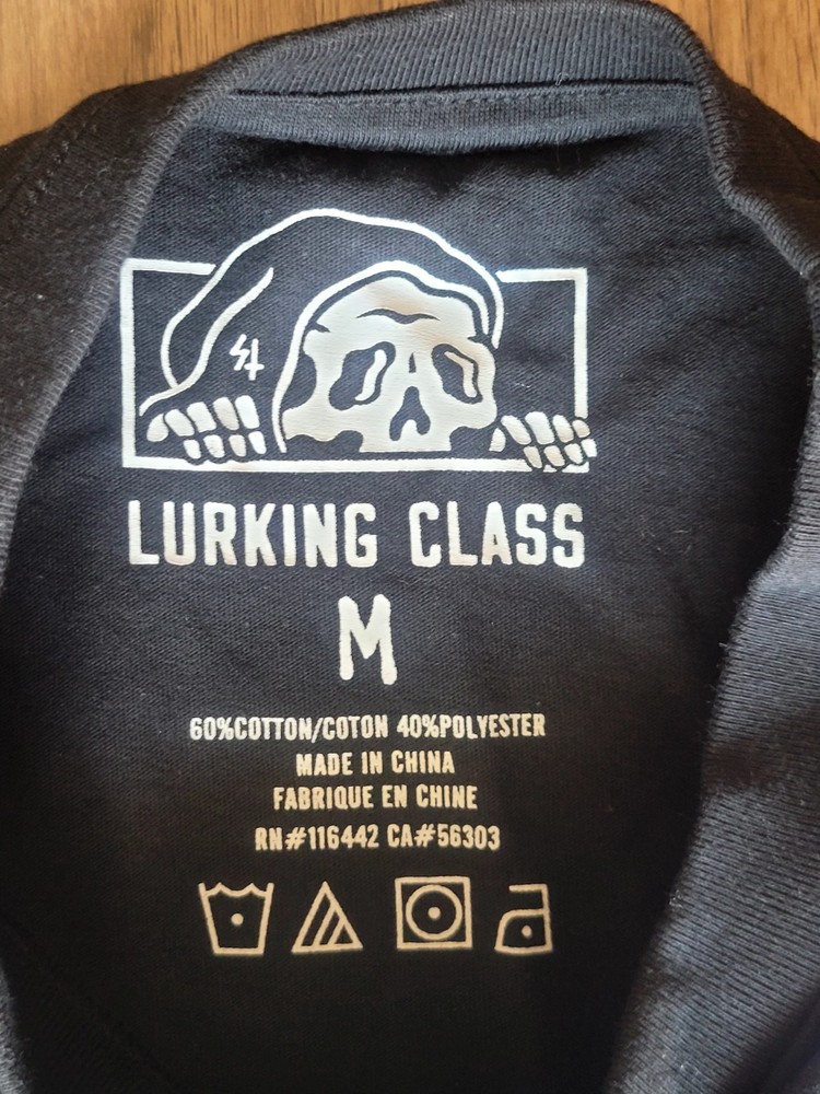 Lurking Class by Sketchy Tank Lurker Box Logo Tee Black Short Sleeve Medium