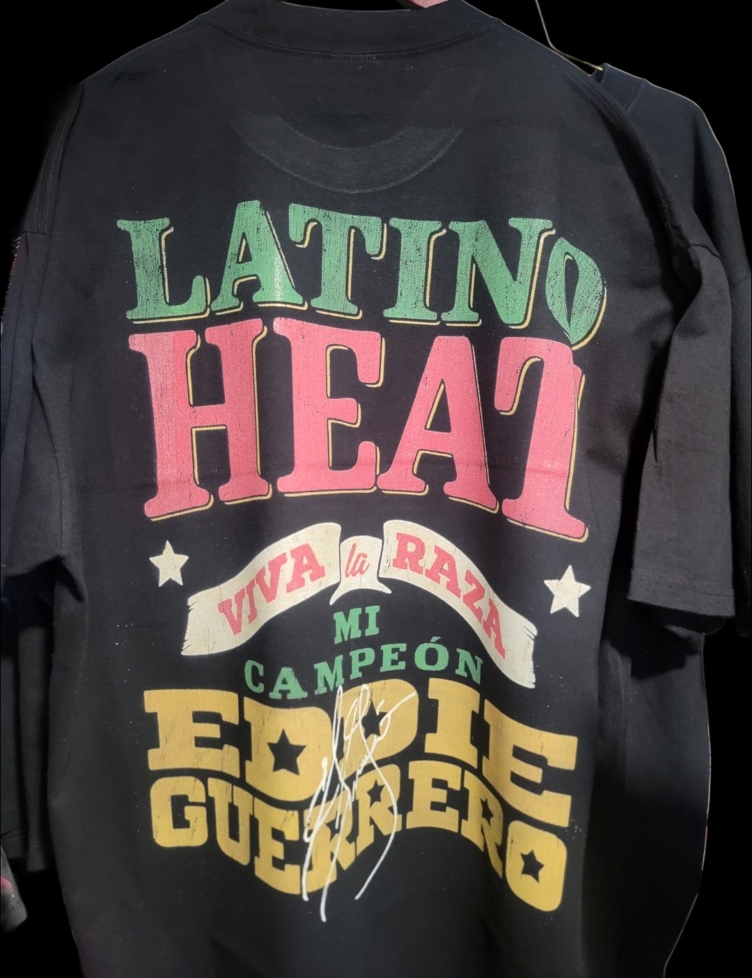 EDDIE GUERRERO LATINO HEAT ON A SHAKA HEAVYWEIGHT GARMET DYED T SHIRT "MODERN" gallery