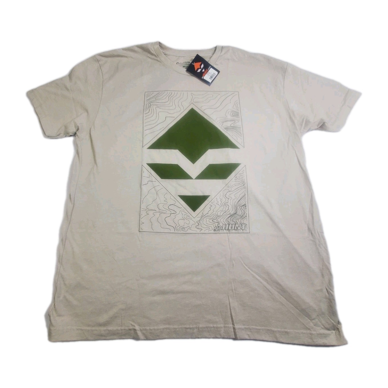 GOHUNT Topo T-Shirt Mens 2XL Tan Short Sleeve lifestyle Athletic Fit New NWT Tee