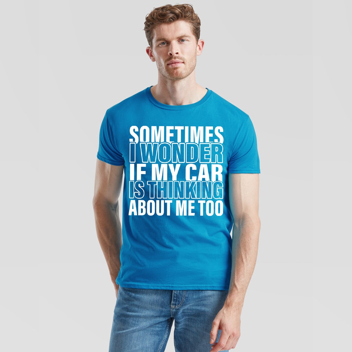Sometimes I Wonder If My Car Hobbies Car Humor Mens Graphic Tee gallery
