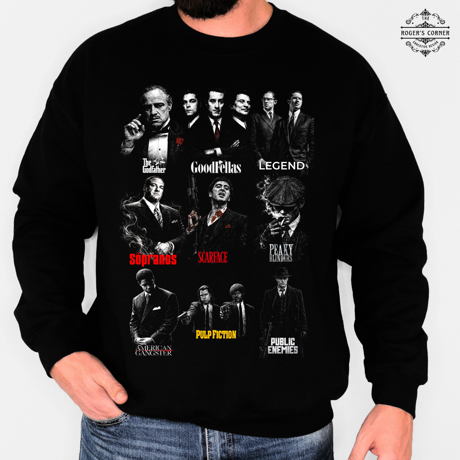 Gangster Legends mix Tee | Mafia characters inspired | Classic movie 80s 90s fan gallery