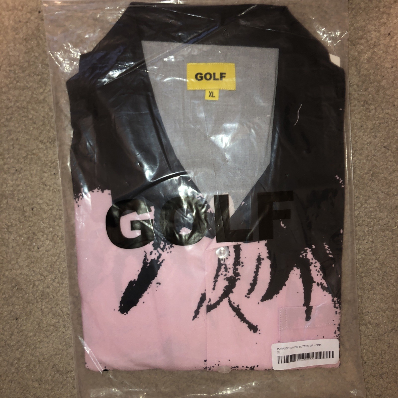 Golf Wang Purpose Rayon Button Up – Pink XL
