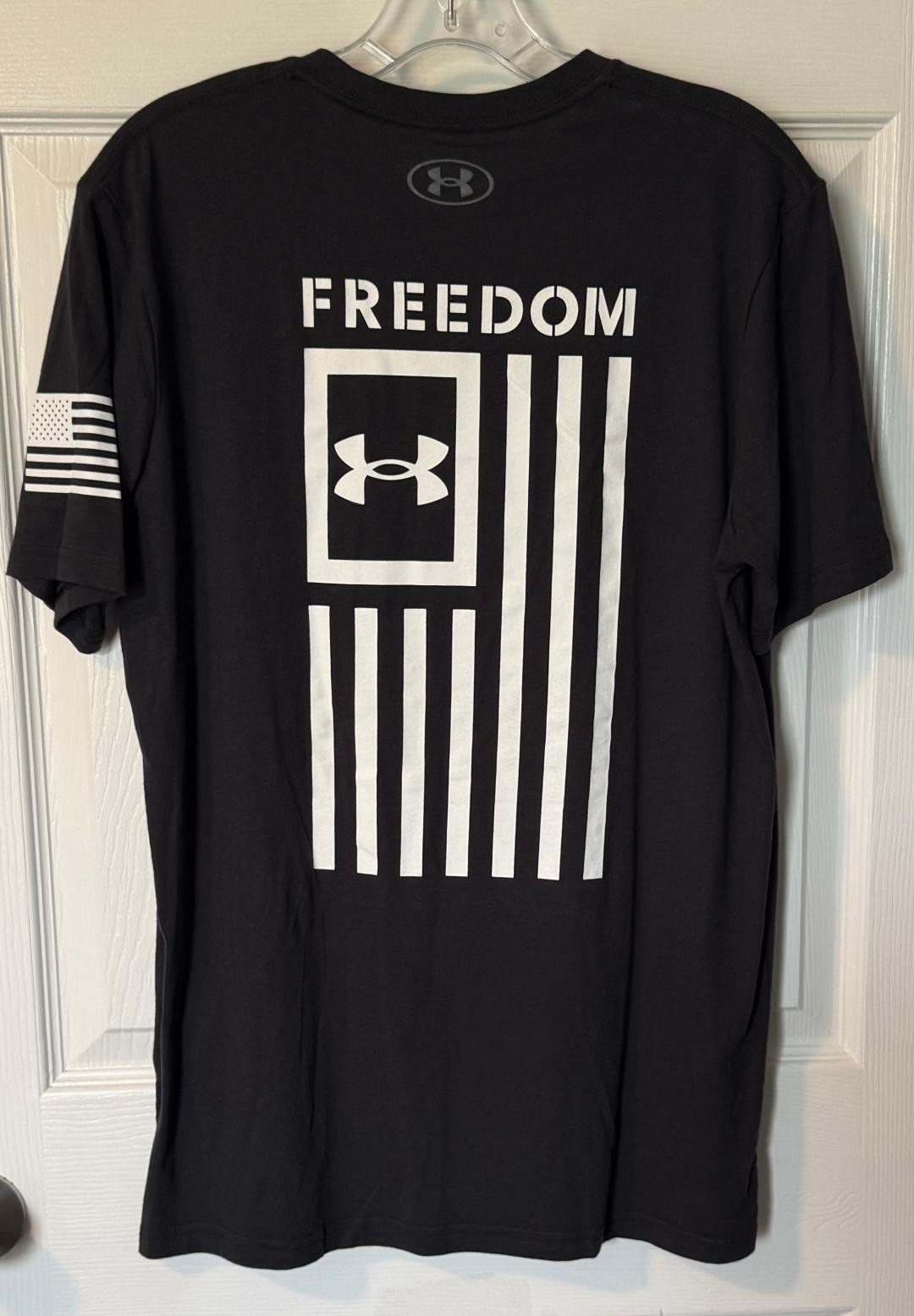 3 NEW Under Armour Men's Shirts Logo Graphic Freedom Military Flag M Shirt NWT gallery
