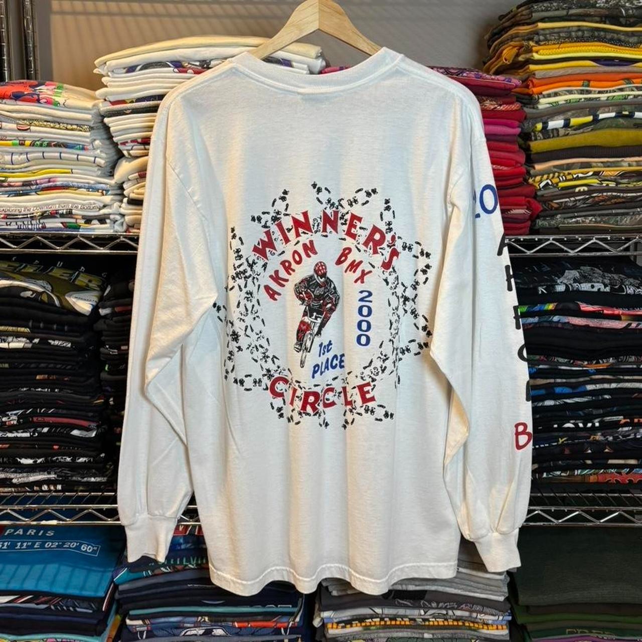 Vintage 90s 1998 Akron NBL BMX Bike League Blimp Hanger Bike History Longsleeve gallery