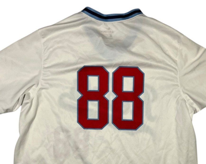 OLE MISS x MISSISSIPPI REBELS Nike White #88 COLLEGE BASEBALL JERSEY Shirt Men L gallery